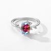 Modian 925 Silver Oval Rainbow Zirconia Wedding Luxury Multicolour Ring For Women Engagement Anniversary Fine Jewelry
