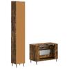 2 Piece Bathroom Cabinet Set ZWOLLE Smoked Oak