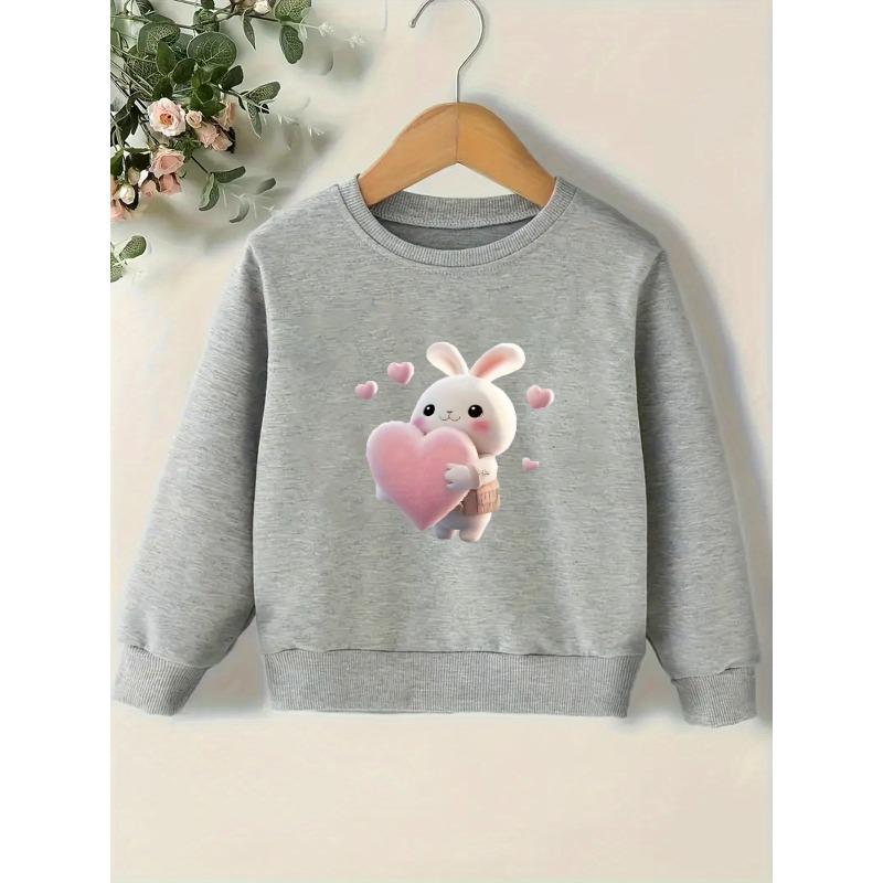 European Size Cute Print Pattern Easy Sweet Baby Unisex Spring Lightweight Round Neck Sweatshirt