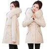 Fashion Temperament Medium and Long Down Cotton-padded Clothes Women's New Warm Fur-collared Cotton-padded Jackets Thickened Coats