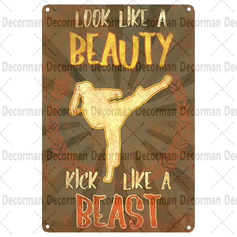 [ Mike86 ] Muay Thai Blechschild Wand Haus Boxen Thailand Metall Poster Kunst Malerei Kneipe LTA-3188 20*30 CM Vintage Dekoration