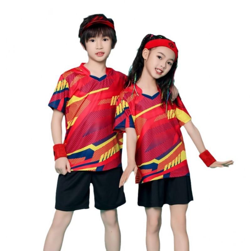 Breathable Ice Silk Sport Training Set Kids Adults Table Tennis Badminton Volleyball Court Wear With Custom