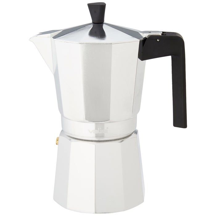 Cafetière italienne - Valira - Vitro - 9 tasses - Aluminium - Manuel - Moulu - Voyage - Classique - Filtre inclus