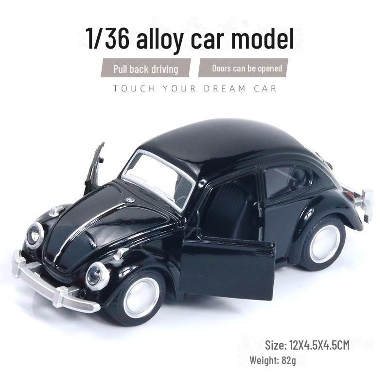 

Винтажная игрушечная машинка Beetle с инерционным механизмом и открывающимися дверцами — идеально подходит для украшения тортов или коллекционирования автомобилей! чёрный