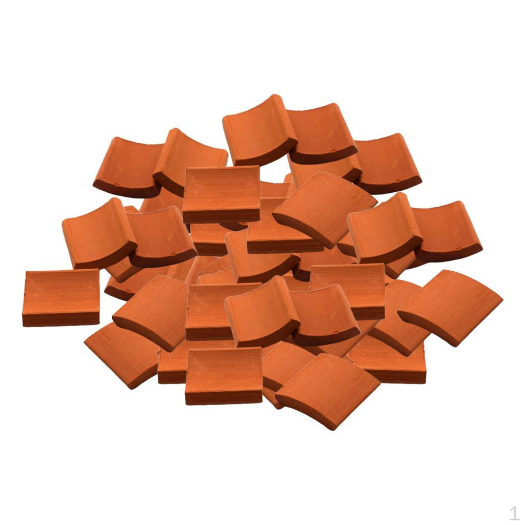 

Bricks Model DIY Layout Diorama Garden Scenes Accessory 30pcs Red Tile