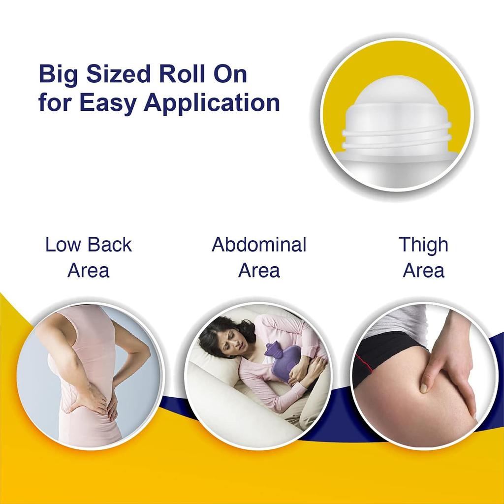 Sensur Ayurvedic Cramp Relief Roll On For Period Pain – 2 x 50 ml Pack | Soothing Aroma, Fast Relief For Abdomen, Back And Thighs