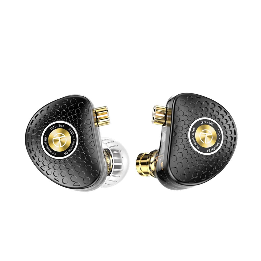 LINSOUL TRN TA3 2DD+1BA Hybrid HiFi Dynamic Earphones with Closed-Back Design, Re-cableable, 3.5mm Stereo Plug (10mm Bass + 6mm Mid-Treble),