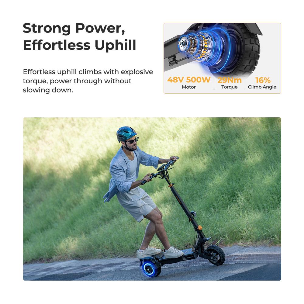 Ausom L1 ABE 20.8Ah Electric Scooter, 930W Peak Motor, 90KM Max Range, Foldable Commuter E-Scooter with NFC Keyless Start & ABE Certification