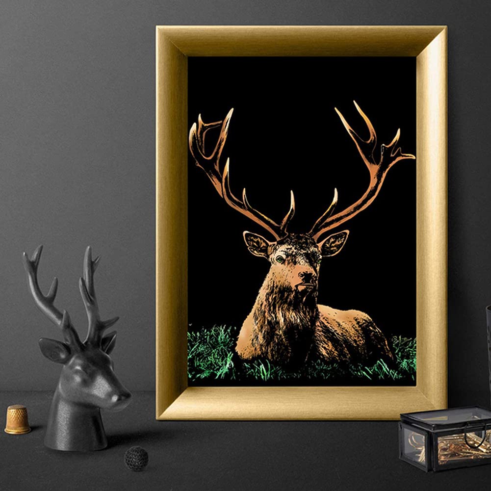 Formemory Scratch Art Set, 12 Sheets of Scratch Paper, A4 Size, with Scratch Pen Set, Beautiful Art, Healing, Soothing, Art Therapy, Scratch Art Pen