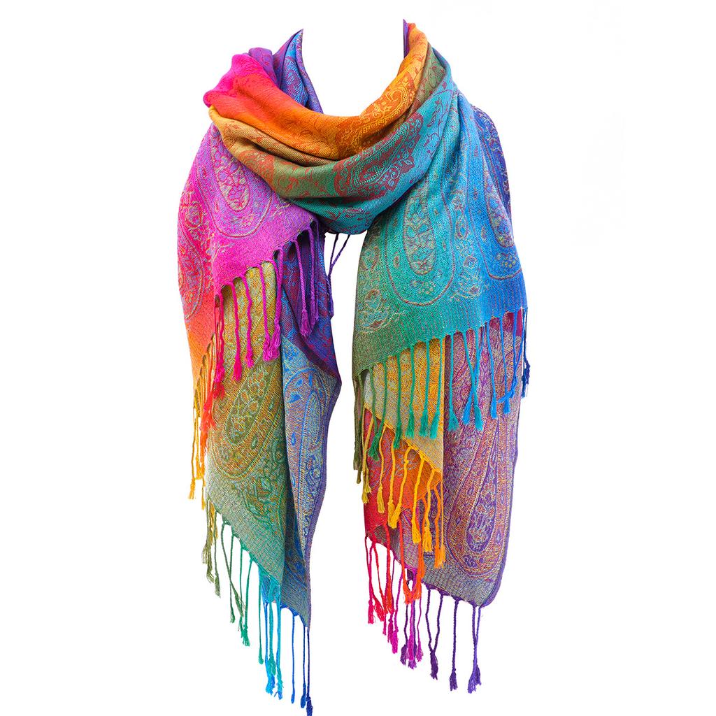Fashion Women'S Silk Scarf Luxury Satin Shawl Wraps Pashmina Scarf Abaya