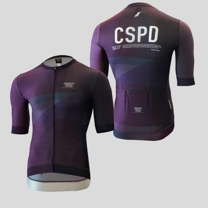 CSPD Men Women's Milk Silk Short-sleeved Cycling Clothes Breathable Bicycles Mountain Bikers Road Tops