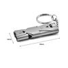 Outdoor Survival Whistle Keychain High Decibel Emergency Stainless Steel Double Pipe Camping Hiking Whistle Multifunction Tools