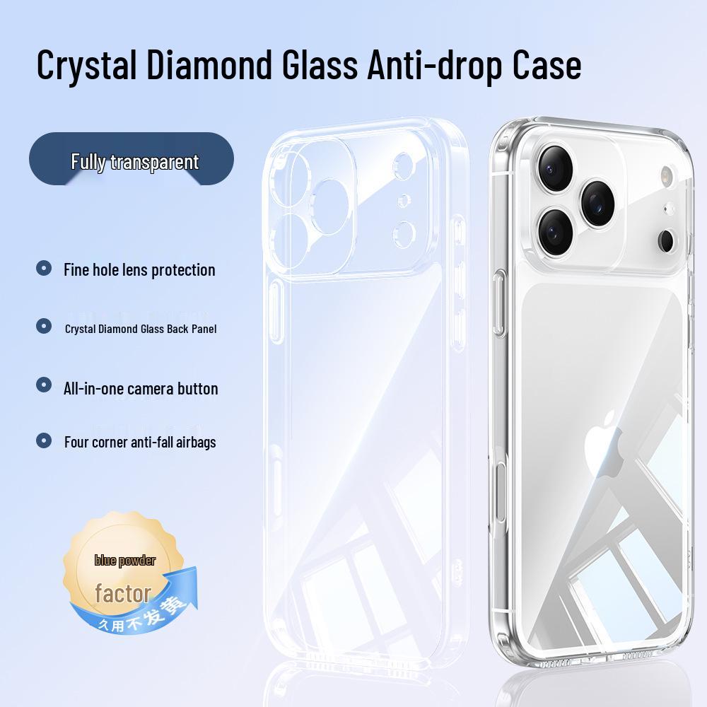 

iPhone 17 Pro Max Tempered Glass Full Coverage Lens Protective Case 14 Pro