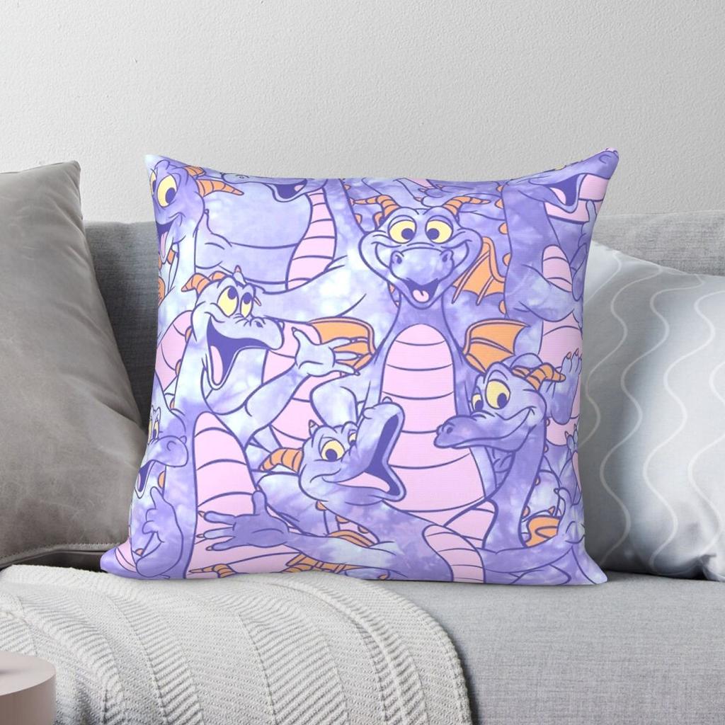 Figment Epcot Collage Square Pillowcase Polyester Linen Velvet Creative Zip Decor Throw Pillow Case Sofa Cushion Case