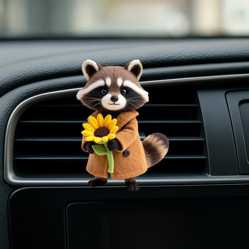 2D Acrylic Perfume Diffuser Car Air Freshener Clip Car Air Conditioning Vent Decoration Car Interior Aromatherapy Clip