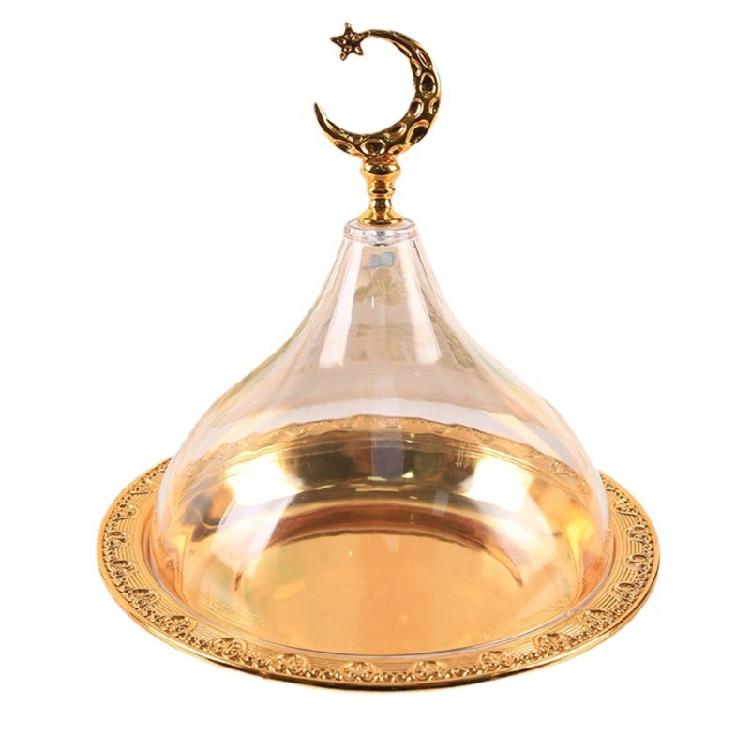 Elegant Cake Stand with Lid Party Table Candy Dish Storage Tray Snacks Plate