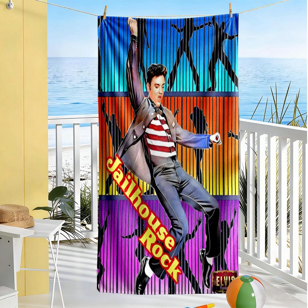 Elvis Presley Beach Towel Super Soft Absorbent Comfortable Lightweight