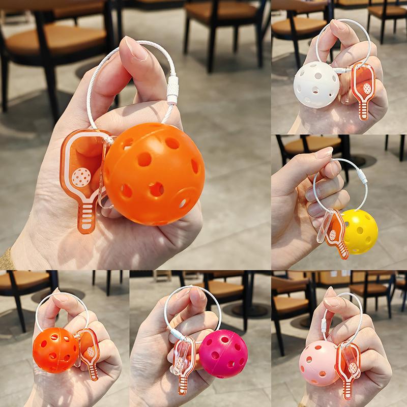 Fun Pickle Ball Buckle Pickle Ball Ornament Pickle Ball Creative Pickle Ball Keychain Mini Pickle Ball Pendant