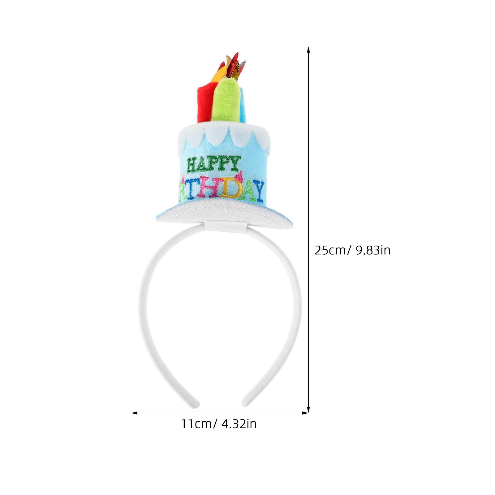 

Birthday Cake Headband Party Accessory Festive Fun Headwear for Adults Birthday Celebration Costume Dress Up Carnival
