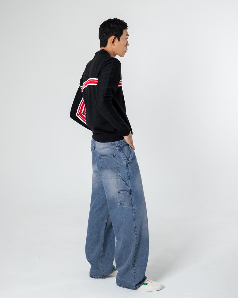 Dibsenseu Wide Carpenter Denim D800 - Blue