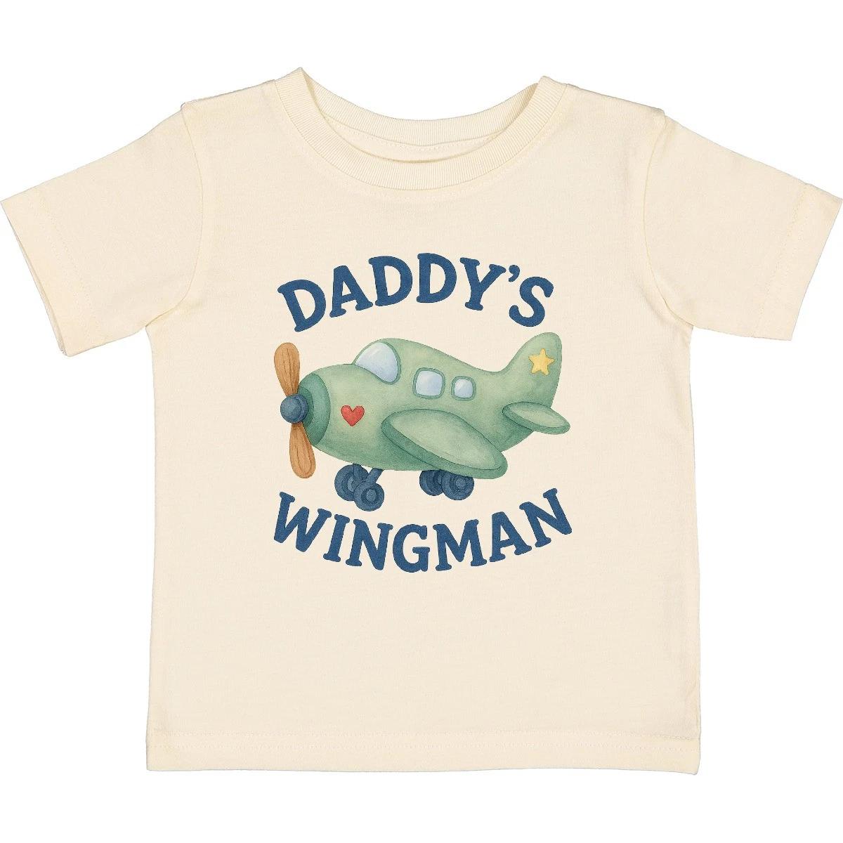 

Inktastic Daddy s Wingman Airplane Design Baby T-Shirt Aviation Father Child 100