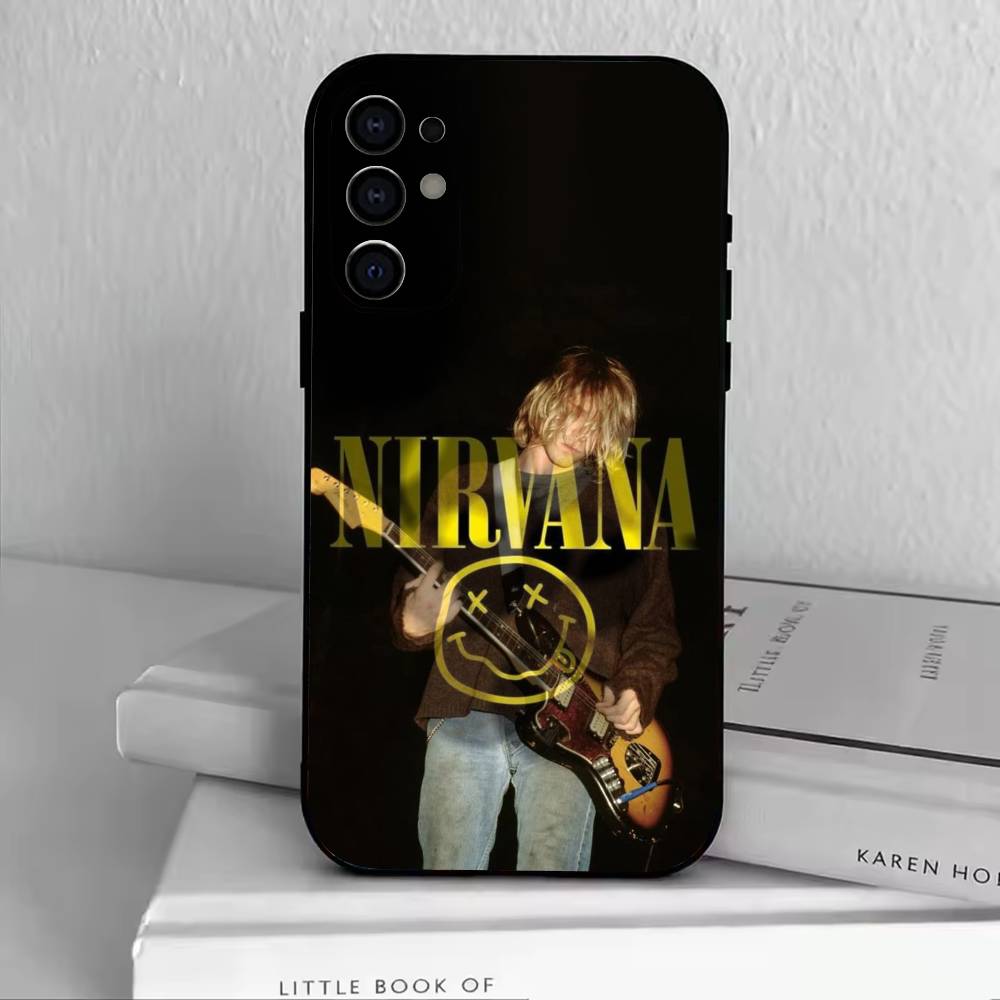 N-Nirvana Handyhülle Schwarzes Silikon Weich Für Samsung S25,S24,S21,S22,S23,S30,Ultra,S20,Plus,Fe,Lite
