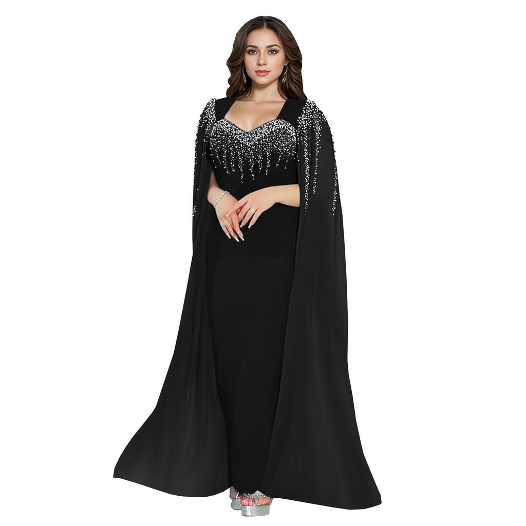 C7305 European and American fashion women's clothing elegant temperament hot diamond evening dress dress new