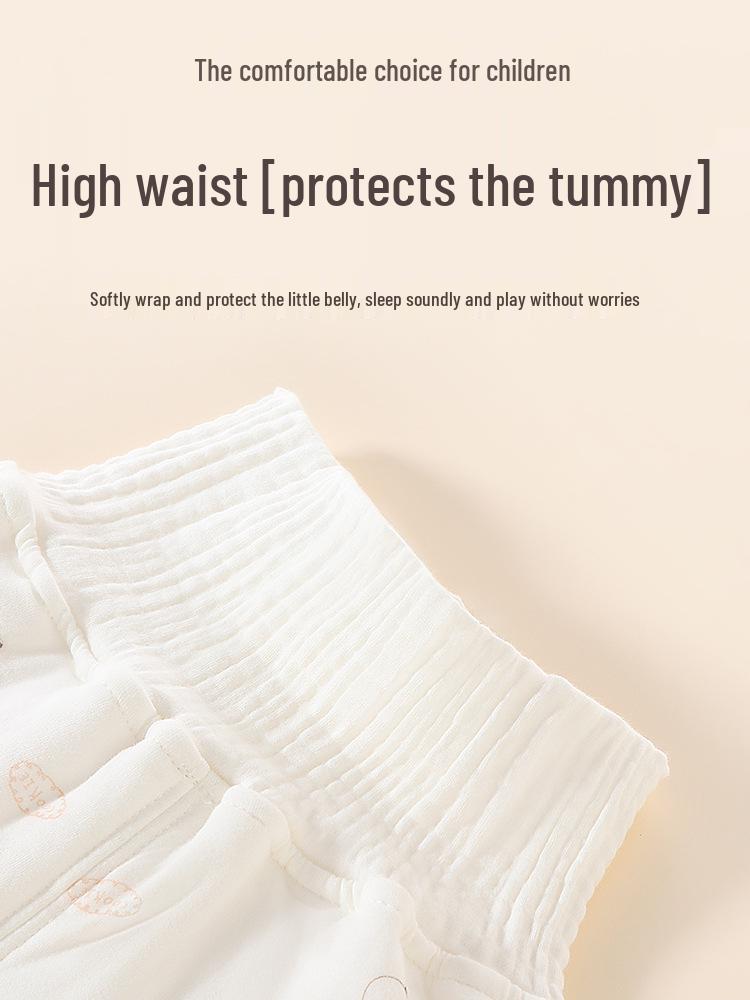 Autumn Baby Cotton Outfit Set: High-Waist Homewear for Boys & Girls