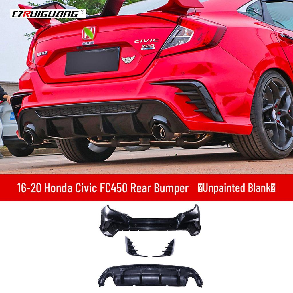 10th Gen Civic FC450 (2016-2021) Body Kit: Wide Body Kit, Side Skirts, Rear Spoiler, Rear Diffuser, Front Splitter, Front Lip Spoiler