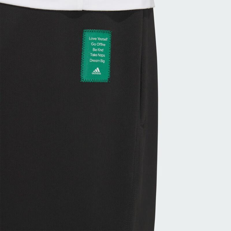 Adidas Solid Color Lace-Up Breathable Mid-Waist Casual Shorts Men Shorts Black IT3930