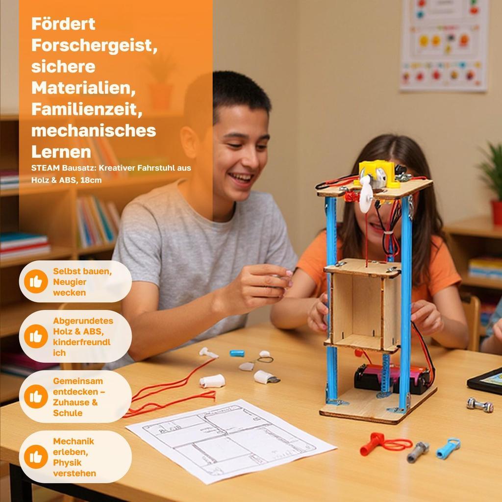 DIY Electric Elevator Lift Model Science Teaching Experiment Preschool Learning Toys