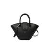 Fashionable leather ladies' handbag - exquisite classic design, highly popular, with elegant French-style lining, essential for daily commutes, retro