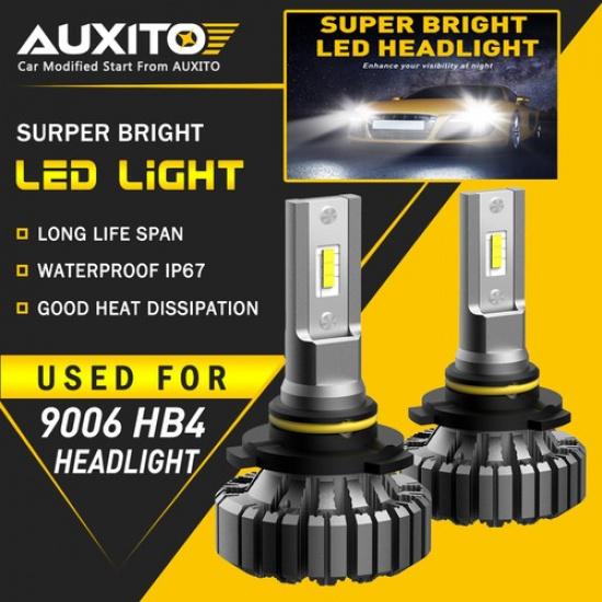 9006 HB4 Led Headlight Bulbs Kit High Low Beam 20000LM 6500K White B3 EOA