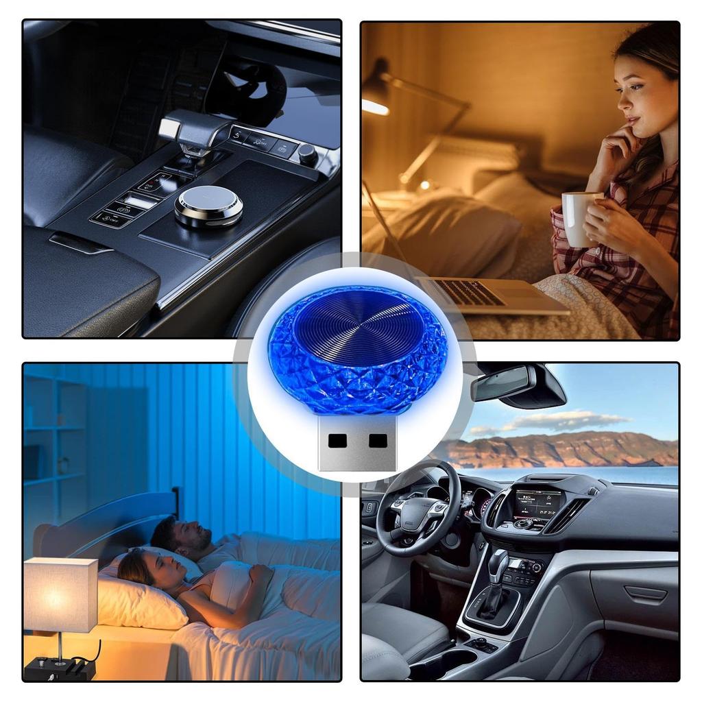 Lumină LED USB pentru Decor Mașină | Mini Lumină LED USB Colorată pentru Atmosferă Mașină, Mini Lumină LED USB Universală pentru Decor Mașină, Iluminare