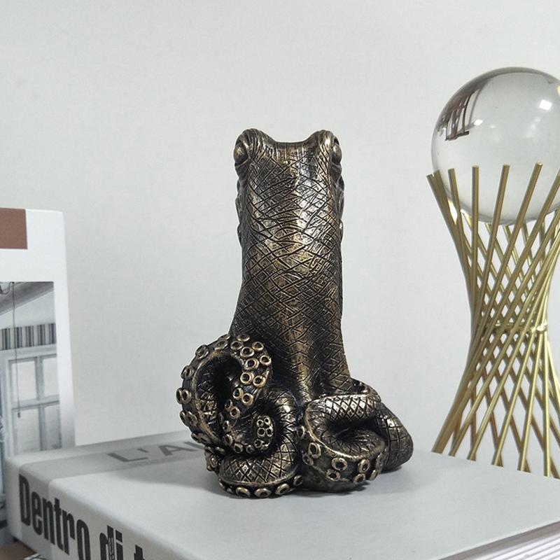 Vintage Octopus Flower Vase Resin Ornament Flower Arrangement Home Decor Garden Decoration Creative Gift