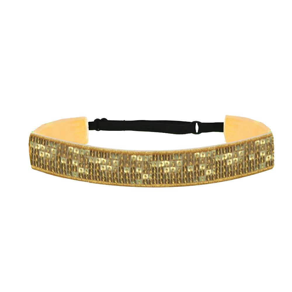 Sequin Headband for Women, Adjustable Anti-slip Elastic Hair Band Multiple Colors Sports Yoga Daily Hair Accessories