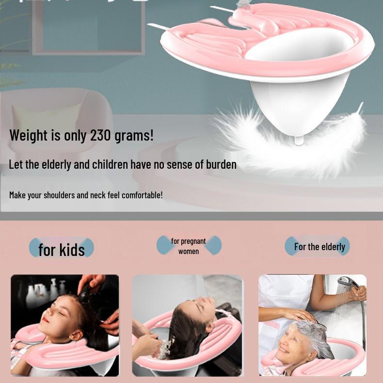 Foldable Inflatable Shampoo Basin: Convenient Hair Washing Tool for Home, Elderly, and Pregnant Use