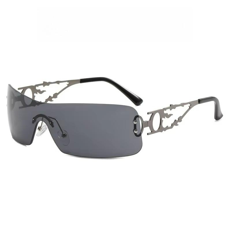 Frameless Hollow Y2K Spice Girls Women Fashion Sunglasses Cool Future Suitable for Street Party Stage Wear Accessories