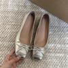 Fashion Spring and Autumn New Style Popular Women's Ballet Fashionable Flats Bow Decorative Shallow Pumps Women's Flats Zapatos Mujer
