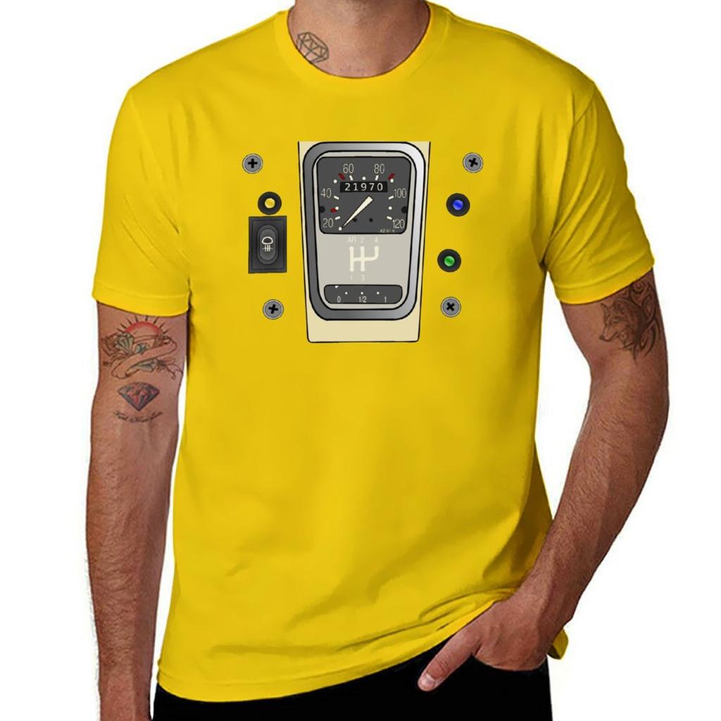 Citroen 2CV - AZ Serie KA - 'Zwei Pferde' (OHNE TEXT) T-Shirt T-Shirts Shirts Grafik-T-Shirts Schwarz Herren Grafik-T-Shirts Packung