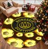 Borussia Dortmund Pattern Round Rug, Indoor/Outdoor Mat, for Picnic, Gameroom, Bedroom, Office, Living Room, Home Decor Carpet, Birthday Gift