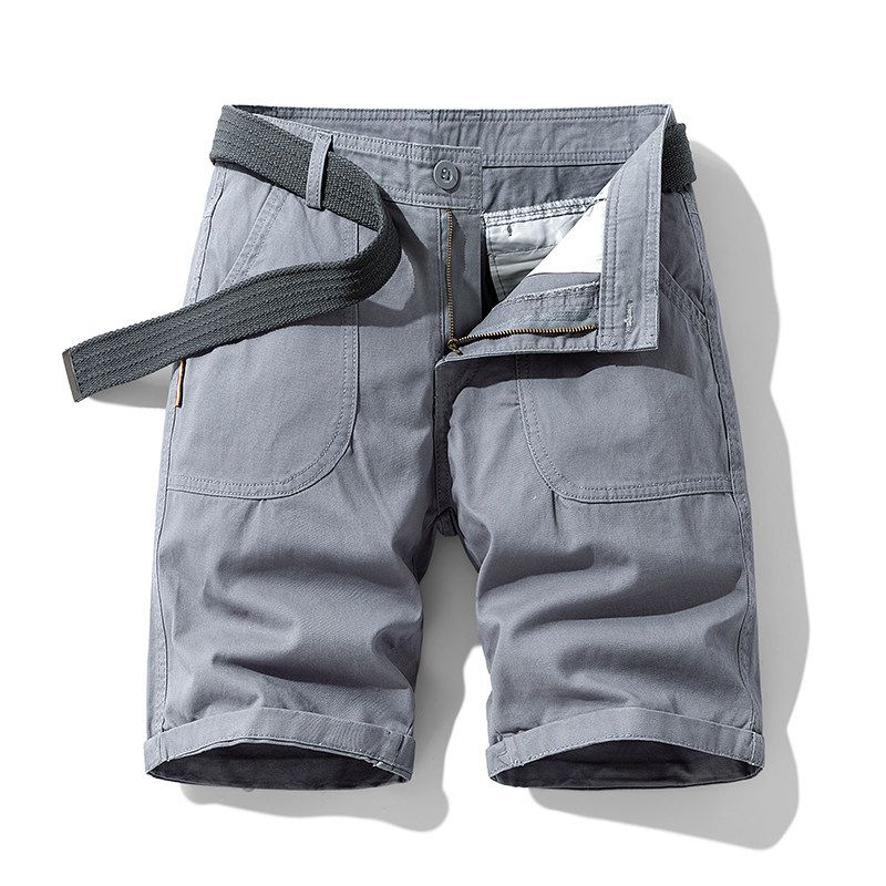 Export Export Tail Goods Multi-Pocket Pure Cotton Workwear Shorts Summer Men's Plus Size Loose Casual Straight-Leg Half Length Middle Pants