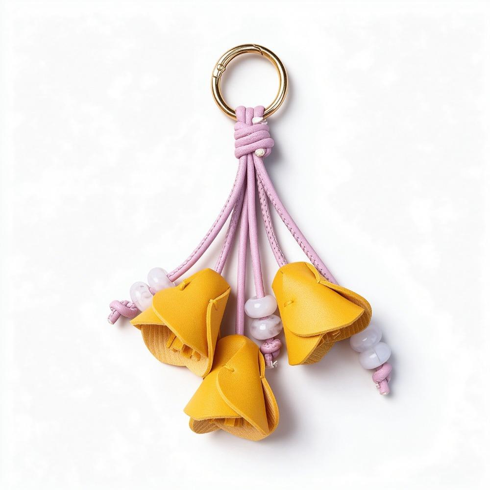 PU Bag Charm Lightweight Keychain Pendant Cute Decorative Accessory Car Interior
