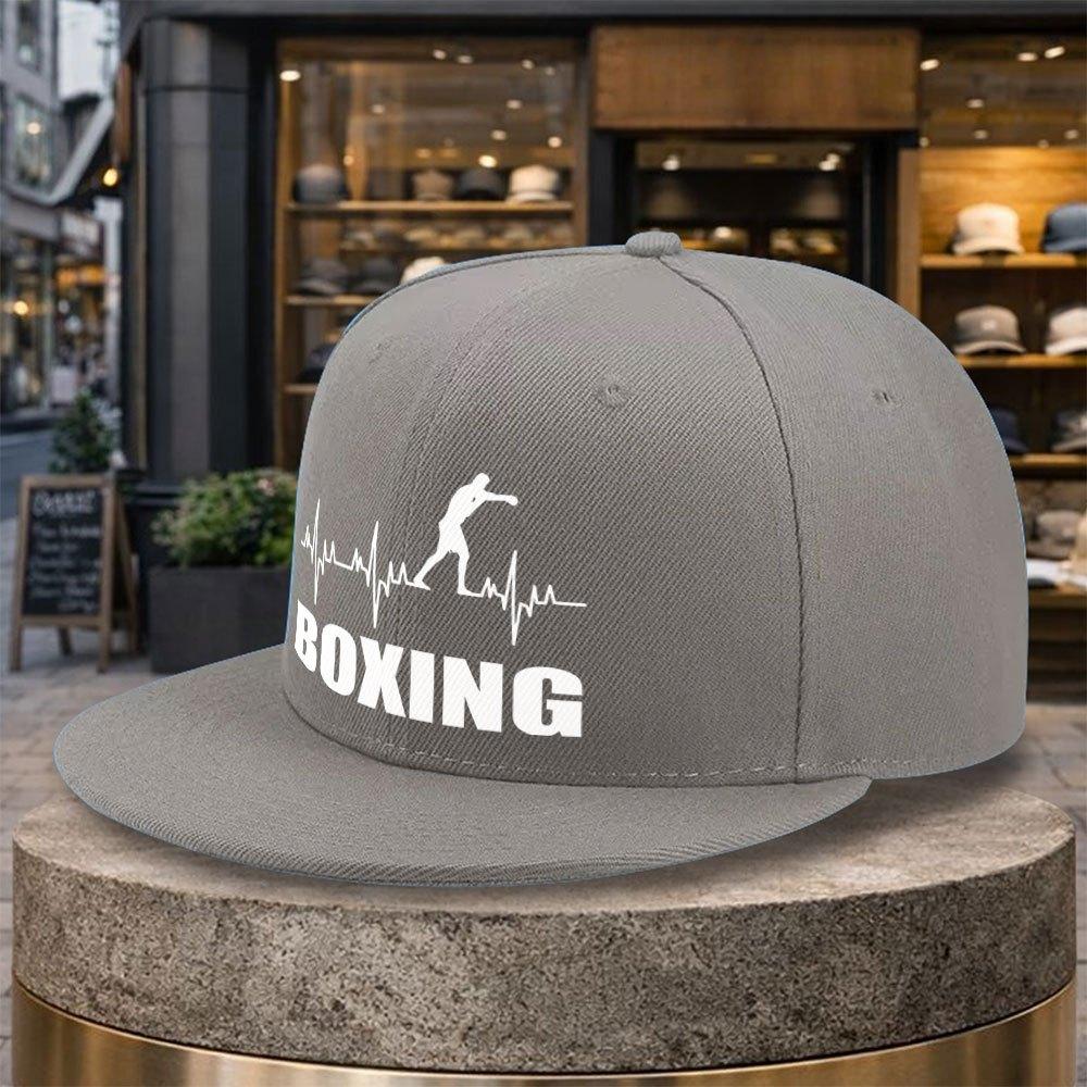 PC BOXING Print Baseballkappe für Verstellbare Snapback Flachschirmmütze mit BOXING-Thema Leicht Geeignet für Golf Reisen