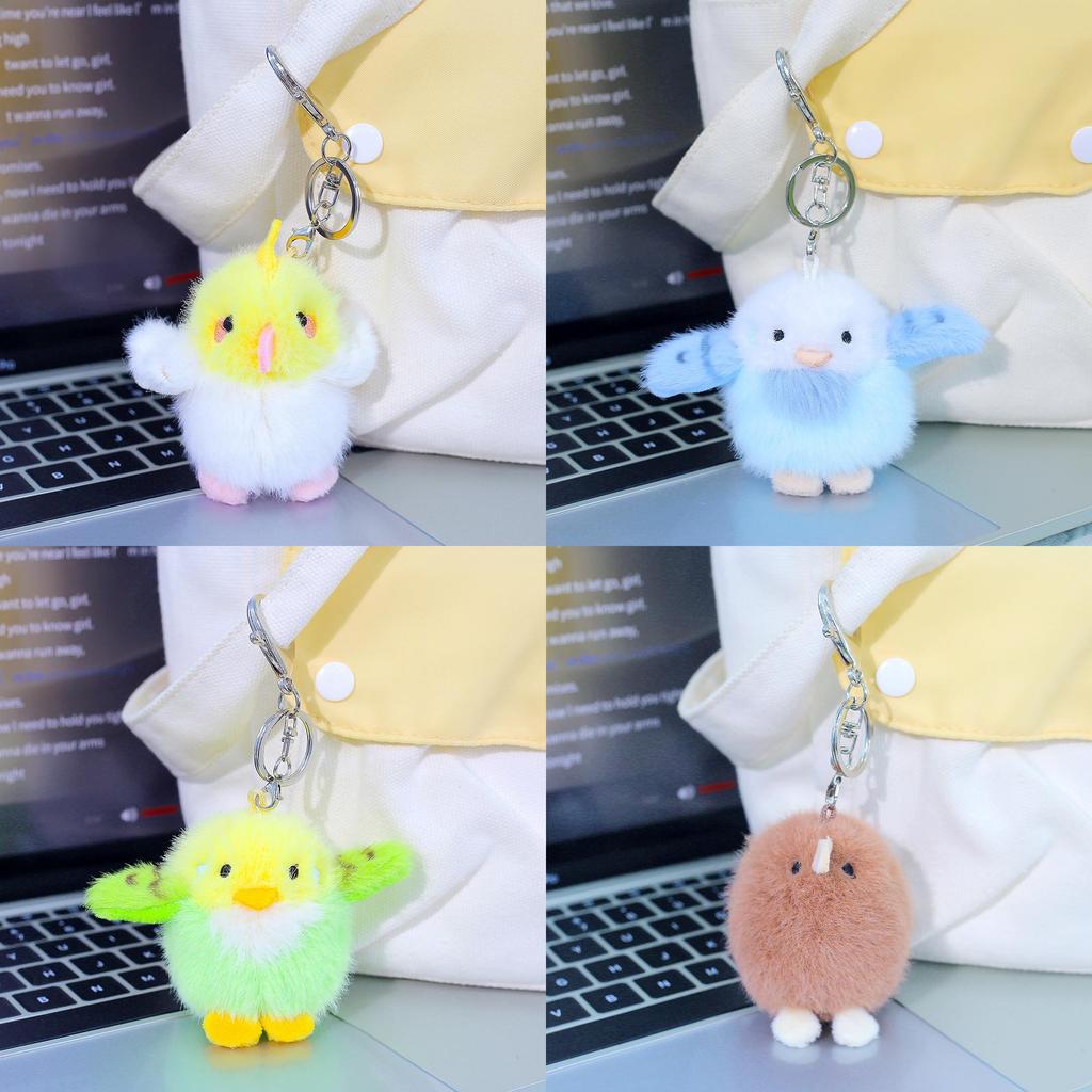 Portachiavi Peluche Uccello con Morbida Fibra di Poliestere per Regali e Decorazione Borsa