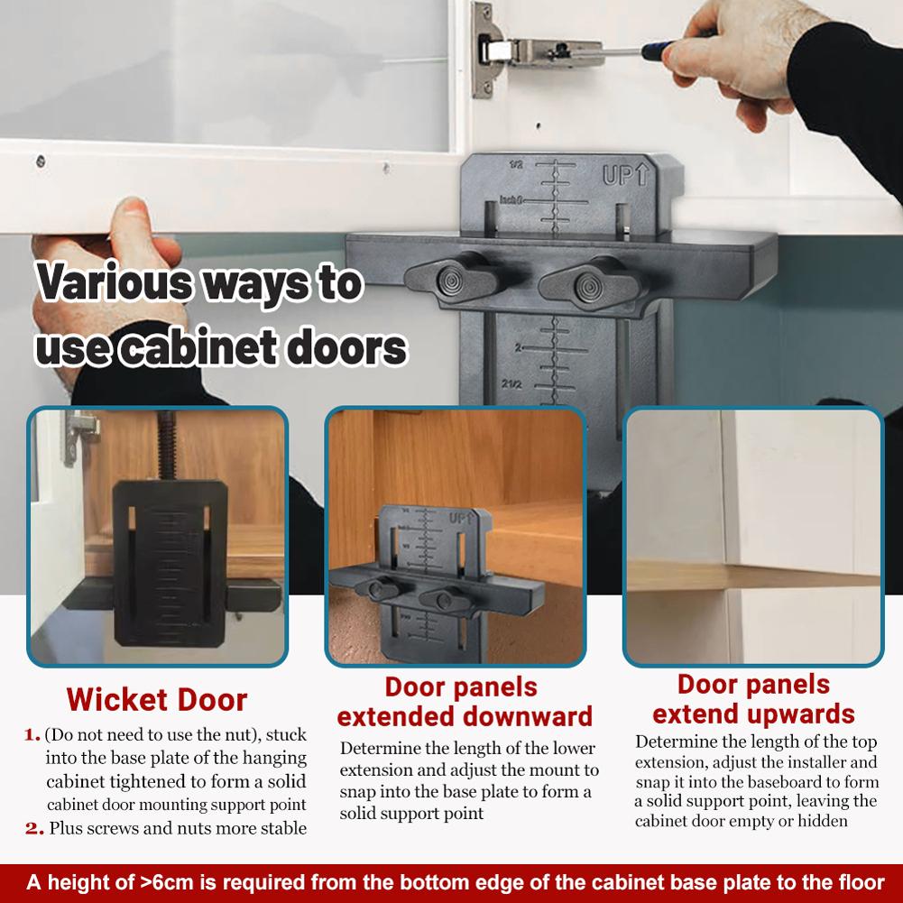 Versatile Cabinet Door Mounting Jig Cabinet Door Installation Positioner with Adjustable Handle