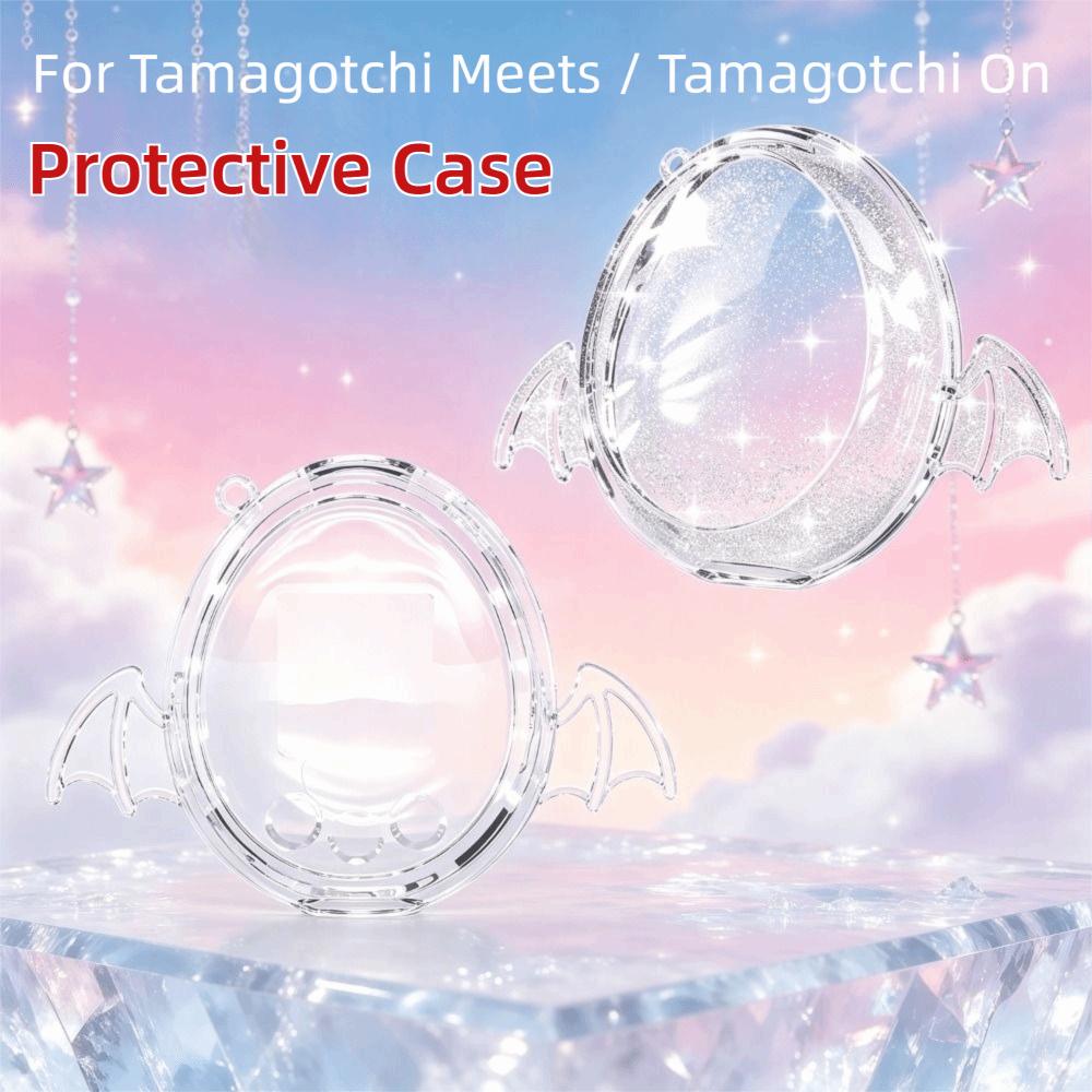 Klar beskyttelsesetui med vinger erstatningsskall for Tamagotchi Meets/Tamagotchi On tilbehør