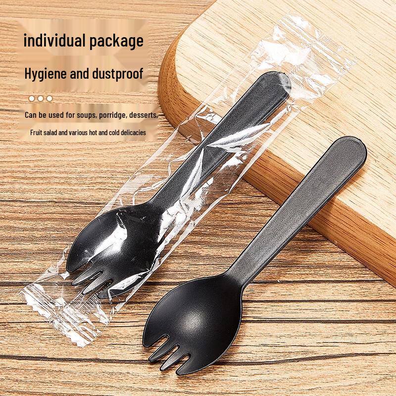 Yangge Individually Wrapped Disposable Plastic Fork Spoons