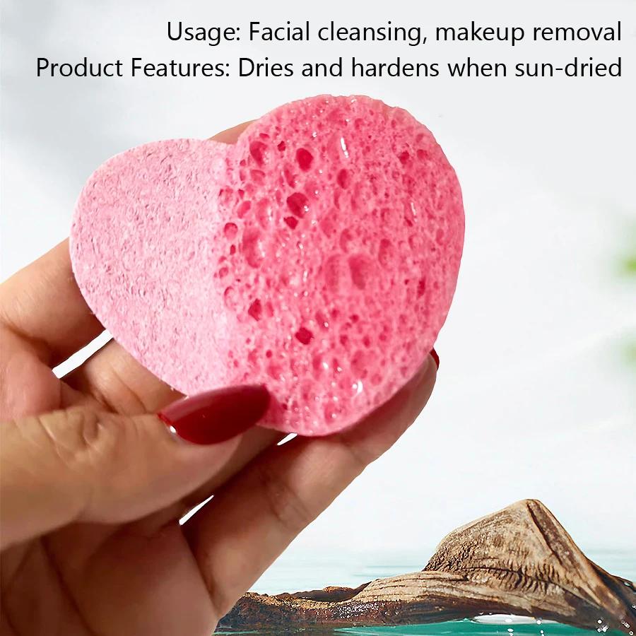5Pcs Cellulose Face Sponges Compressed Facial Cleansing Massage Tools Pore Exfoliating Makeup Removal Spa Quality
