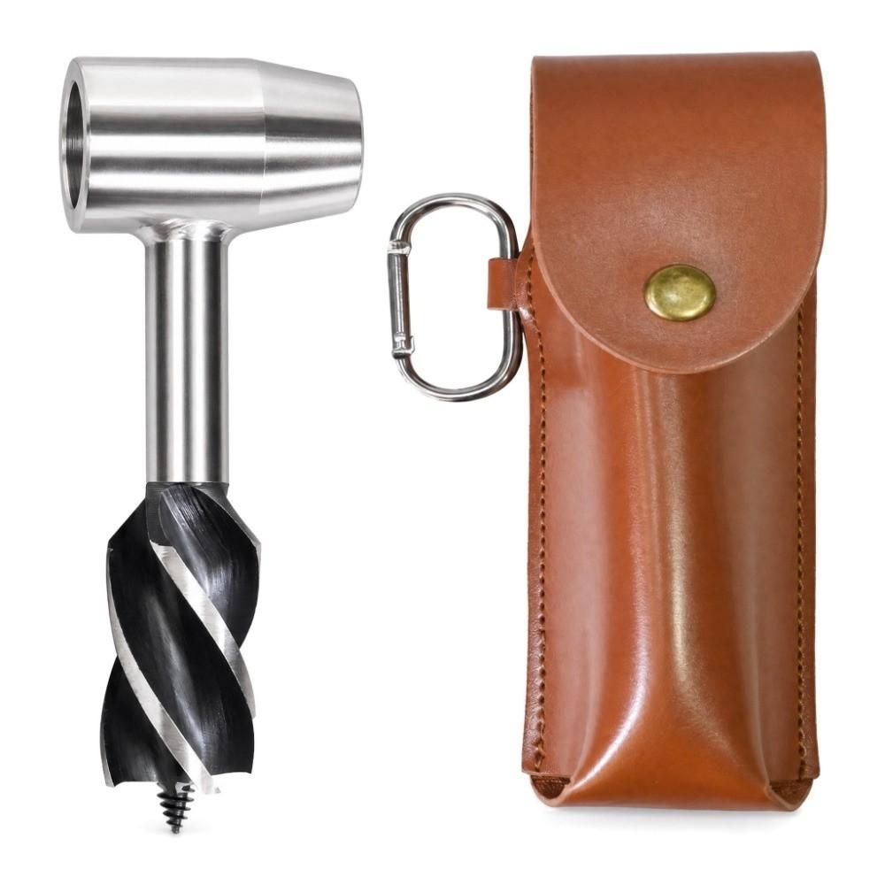Stainless Steel Hand Auger Wrench Portable Design Bushcraft Hand Auger For Bushcrafting